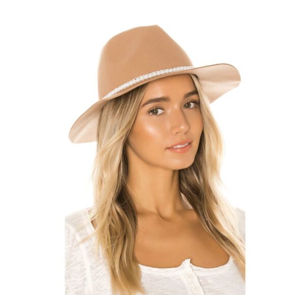 Ettika Pearl The Band Tan Faux Pearl Crystal Hat - www 